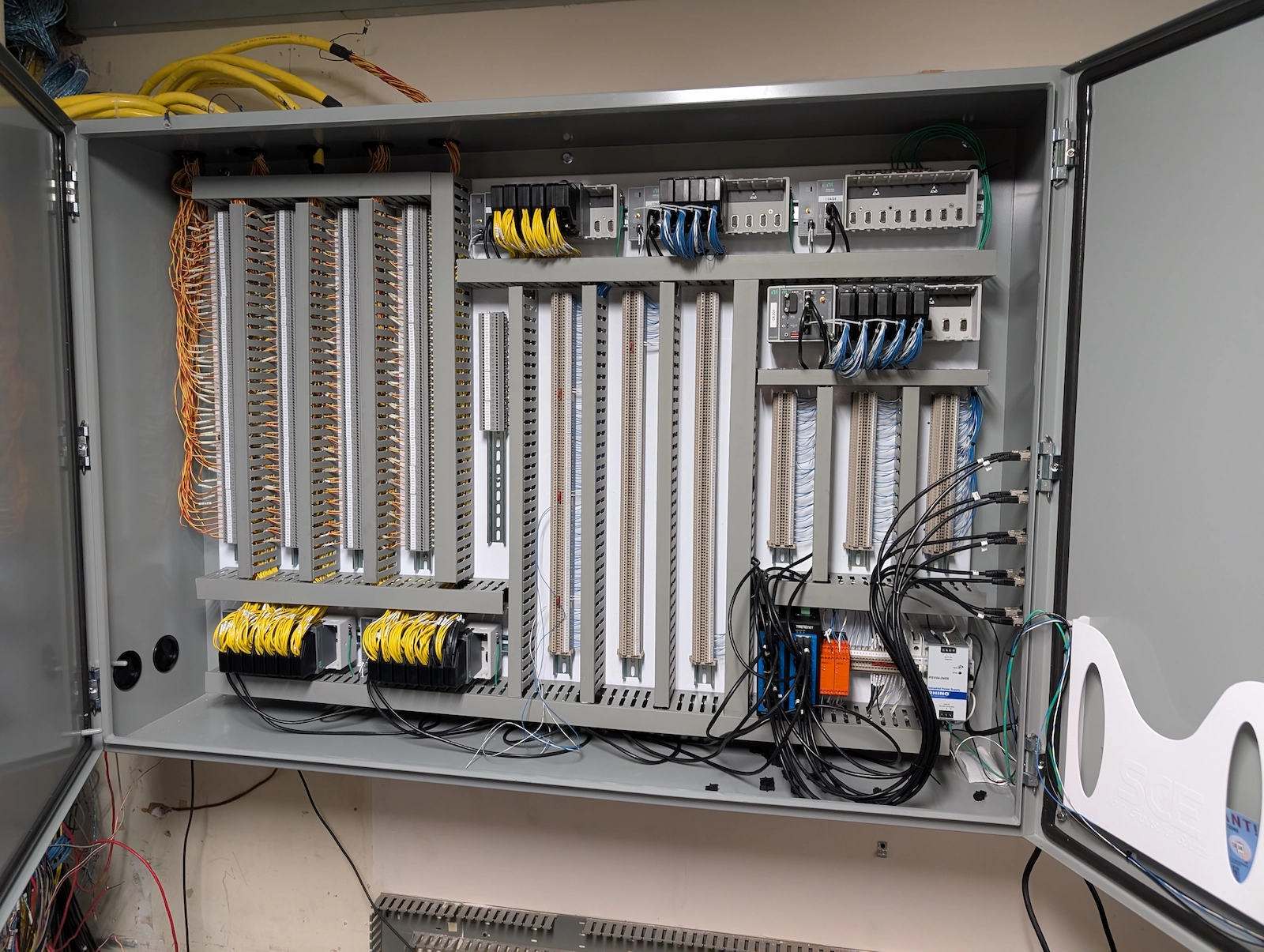 VoxSomnia staff wiring the panel box.